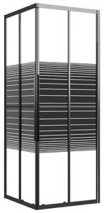 Stripe Shower Cabin ESG 70x70x180 cm Black