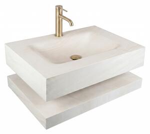 Wall-Mounted Washbasin with Shelf Rea Apollo Gran Cloud Sky 80
