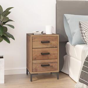 Bedside Cabinet Brown 36x30x54 cm Solid Pinewood
