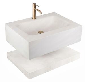 Wall-Mounted Washbasin with Shelf Rea Apollo Gran Cloud Sky 70