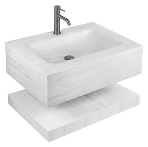 Wall-hung washbasin with a shelf Rea Apollo Muralto Roma 70