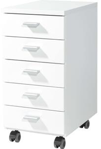 Germania Rolling Filing Cabinet White 4099-84