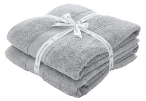 Catherine Lansfield Anti Bacterial Two Bath Sheet Towels Silver