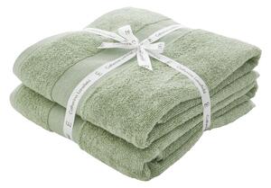 Catherine Lansfield Anti Bacterial Two Bath Sheet Towels Sage