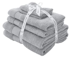 Catherine Lansfield Anti Bacterial Six Towel Bale Towels Silver