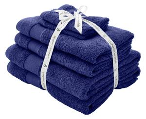 Catherine Lansfield Anti Bacterial Six Towel Bale Towels Navy