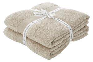 Catherine Lansfield Anti Bacterial Two Bath Sheet Towels Natural