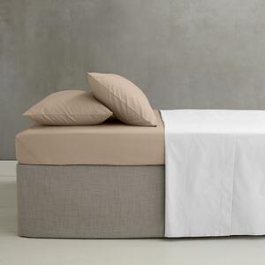 Catherine Lansfield Easy-Iron Percale Bed Linen Fitted Sheet Natural