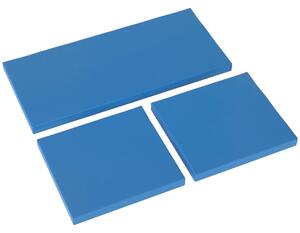 Outsunny Outdoor Seat Cushion Pads for Rattan Furniture, 3 PCs Garden Furniture Cushions, Sky Blue