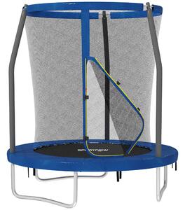SPORTNOW 6ft Trampoline with Safety Enclosure Net, Steel Frame Outdoor Trampoline, Jumping Mat with Edge Safety Cover for Fitness, Blue Aosom UK