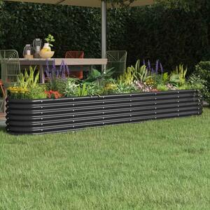Modenza Oval 260 x 40 x 36cm Garden Galvanised Steel Planter in Anthracite