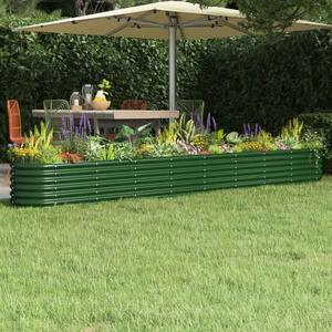 Modenza Oval 332 x 40 x 36cm Garden Galvanised Steel Planter in Green