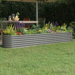 Modenza Oval 260 x 40 x 36cm Garden Galvanised Steel Planter in Grey