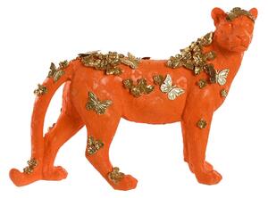 Decorative Figure Home ESPRIT Orange Golden Leopard 60 x 21,5 x 43 cm