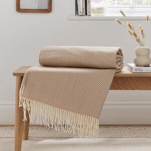 Foxton Herringbone Throw Blanket 130x180cm