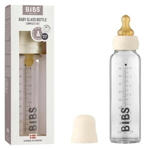BIBS Baby Glass Bottle Complete Set Latex 225ml - Ivory