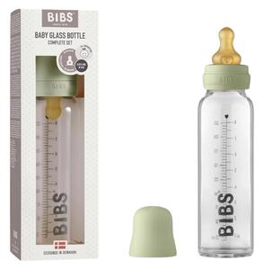BIBS Baby Glass Bottle Complete Set Latex 225ml - Sage