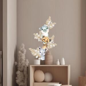 Live Vida Baby Safari Wall Sticker Hippo & Cheetah & Rhino 3 pcs