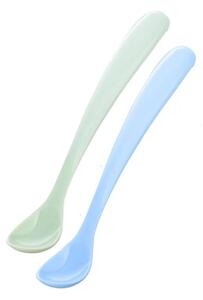 Mamajoo Silicone Spoons with Case Pack of 2 - Green & Blue