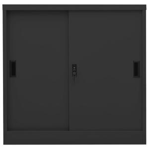 Office Cabinet with Sliding Door Anthracite 90x40x90 cm Steel