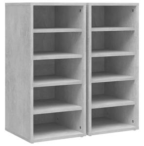 Shoe Cabinets 2 pcs Concrete Grey 31.5x35x70 cm Engineered Wood