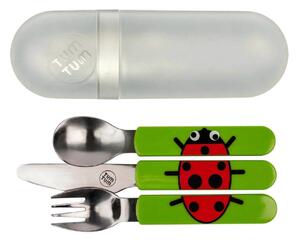 TUM TUM Travel Cutlery Set with Case - Ladybird