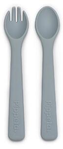 Pippeta Silicone Spoon & Fork - Sea Salt