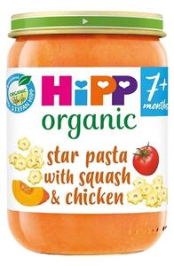 HiPP Organic Star Pasta with Squash & Chicken Baby Food Jar 7+ months 190g