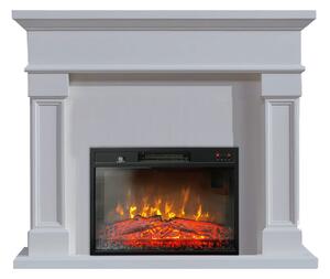 Free Standing Electric Fires ElectricSun Marisa White, with Sound Effect, W120xH102cm