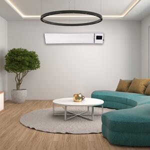 Indoor outdoor heater 1400W and 2800W ElectricSun white 180x15cm electric heater with thermostat, with Smart Life App Control