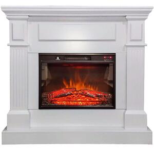 TUX White Electric Fireplace ElectricSun Free Standing Electric Fires, with Sound Effect, L110xH102cm