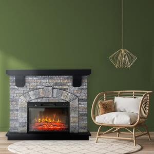 Electric fireplace ElectricSun GREYSTONE free standing electric fires, with Sound Effect, W115xH102cm