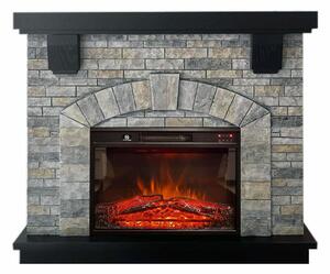 Electric fireplace ElectricSun GREYSTONE free standing electric fires, with Sound Effect, W115xH102cm