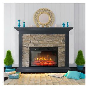 Electric Fireplace ElectricSun CHALET Stone Free Standing Electric Fires, with Sound Effect, W115xH96cm