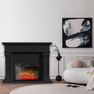Free Standing Electric Fires ElectricSun Marisa Black Matte, with Sound Effect, W120xH102cm