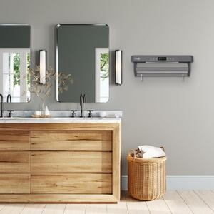 UV Towel Dryer and Sanitizer, Bath or Kitchen, Wall Mounted, 60 cm, 450W, ElectricSun PREMIUM Gray