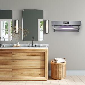 UV Towel Dryer and Sanitizer, Bath or Kitchen, Wall Mounted, 60 cm, 450W, ElectricSun Standard Gray