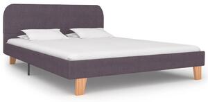 Bed Frame without Mattress Taupe Fabric 135x190 cm Double