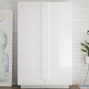 Jining High Gloss Bookcase With 2 Doors In White