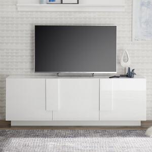 Jining High Gloss TV Stand With 3 Doors In White