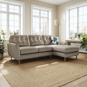 Sven Opulent Velvet Large Corner Chaise Sofa Grey