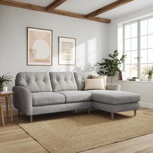 Sven Tonal Weave Large Corner Chaise Sofa Natural