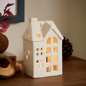 House Tealight Holder Cream