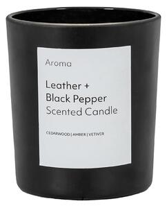 Okeford Leather & Black Pepper Candle Black
