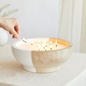 Scandi Driftwood Sandalwood and Musk wick Bowl Candle Natural