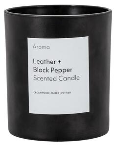 Okeford Leather & Black Pepper Candle Black