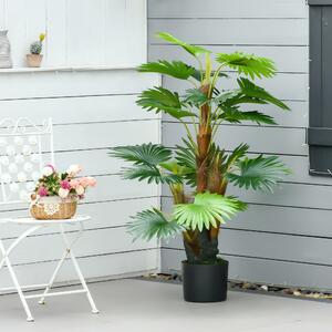 HOMCOM Artificial Tropical Palm Tree Fake Decorative Plant in Nursery Pot for Indoor Outdoor Décor, 135cm