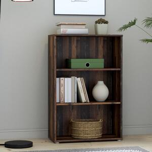 Elgin Wooden Tall Wide Bookcase With 3 Shelves In Vintage Oak