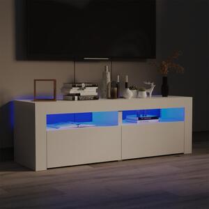 TV Cabinet with LED Lights High Gloss White 120x35x40 cm