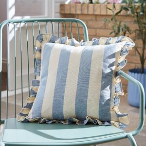 Wide Stripe Outdoor Square Cushion Ashley Blue
